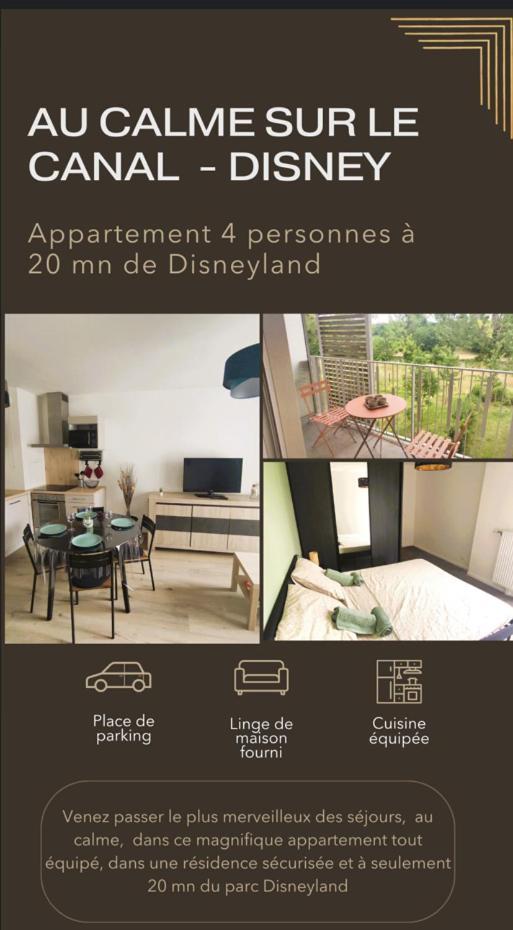 Au Calme Sur Le Canal Et Proche Disney Vaires-sur-Marne 외부 사진